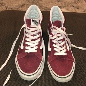 womens maroon sk8-hi shoes
